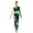 Dark Green, variant on Womens Single Sleeves Gymnastics Dance Jumpsuit Mesh Patchwork Rhinestone Ballet Dance Leotard Black S