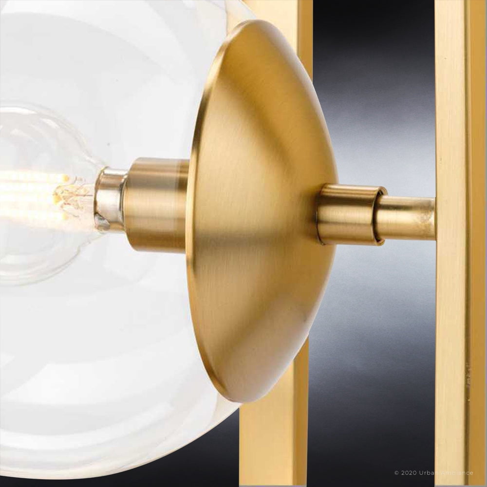 Luxury Minimalist Ceiling Light, 9.75H x 12W, with Modern Farmhouse Style, Brushed Bronze, UHP4020 by Urban Ambiance