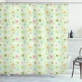 thumbnail image 1 of Ambesonne Stars Shower Curtain, Colorful Stars on Pale Green, 69"Wx84"L, Multicolor, 1 of 3