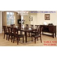 thumbnail image 6 of Set of 2 Transitional Espresso Solid Wood Side Chairs with Padded Leatherette Seat for Dining Room, 19"W x 20"D x 39"H, 6 of 8