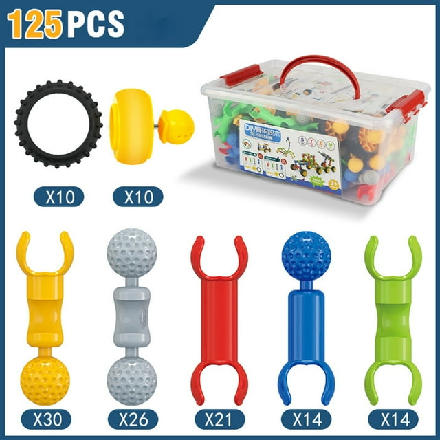 Children's Building Block Multifunctional Skeleton Joint Stick Educational DIY Plug In Assembly Toy For Boys And Girls.