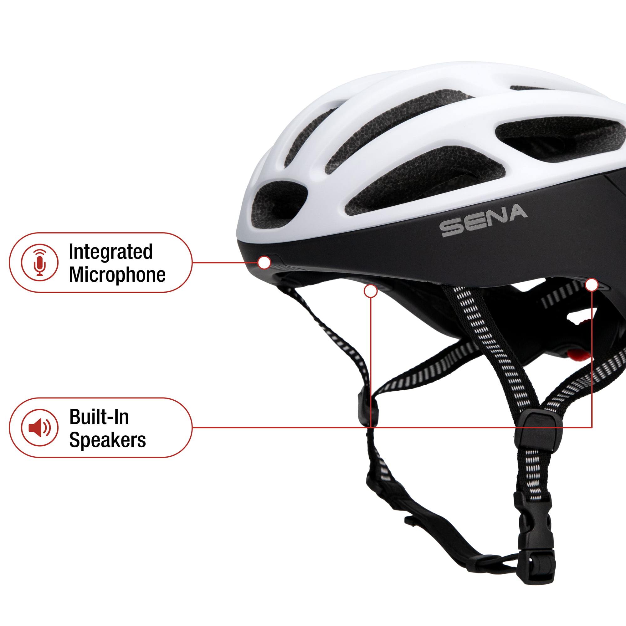 SENA Sena R1 EVO 2 - Casque vélo Bluetooth matt white - Private