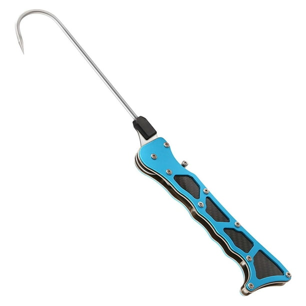 Fishing Gaff Fish Grip Foldable Sturdy Fish Holder Accessories with Spear  Hook Stainless Steel Outdoor Boating Portable Nonslip Fish Gripper 