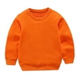 thumbnail image 4 of BRGZLK Boys Outfits Solid Color Long Sleeved Casual Sweatshirt and Sweatpants for Daily Wear Fall Fashion Outfits Orange 5-6 Years, 4 of 4