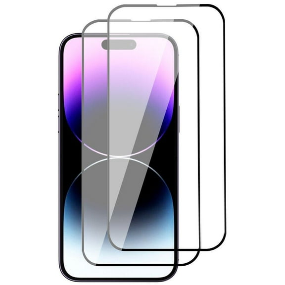 2-Pack Edge-to-Edge Full Coverage HD Tempered Glass Screen Protector for iPhone 15 / iPhone 15 Pro