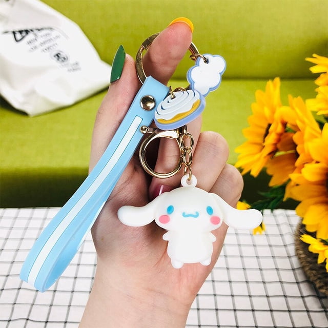 Sanrio-figurita de Anime de Hello Kitty, Gato Kawaii, My Melody, pompón de goma, Keroppi, Pochacco, Badtz, Maru, Chococat, llavero de bolsa, regalos YAOSANBAO BAO unisex