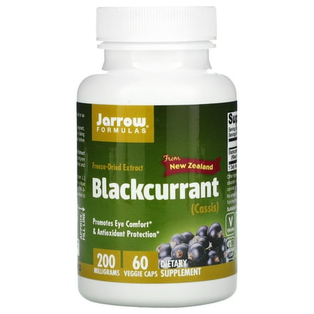 Jarrow Formulas Black Currant Freeze-Dried Extract, Promotes Eye Comfort & Antioxidant Protection, 200 mg, 60 Capsules