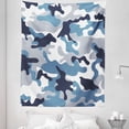 thumbnail image 1 of Camouflage Tapestry, Illustration Abstract Soft Colors Pattern Surreal Shapes Design Art, Fabric Wall Hanging Decor for Bedroom Living Room Dorm, 5 Sizes, Slate Blue Indigo Grey, by Ambesonne, 1 of 1