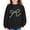 Black, variant on Girls Bow Print Crewneck Sweatshirt Pink Cotton Long Sleeve Pullover for Kids,Size 2-3T