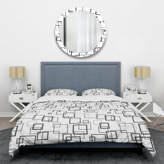 Designart 'Abstract Retro Design II' Mid-Century Modern Duvet Cover Set