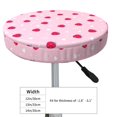 thumbnail image 3 of Cauagu Strawberry And Heart Print Round Stool Covers,Seat Cushion for Round Bar Stool Chair Seat Cover for Bar Round Chair Fits for 12/13/14in Bar Stool Cushion, 3 of 7