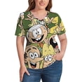 thumbnail image 4 of The Loud House Women's Shirt V-Neck Breathable Short-Sleeve T-Shirt Casual Fashion Tee Soft & Trendy Blouse 2XL, 4 of 8