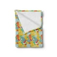 thumbnail image 2 of Colorful Soft Flannel Fleece Throw Blanket, Spring Nature Inspired Artwork with Poppies and Striped Petals Vintage Revival, Cozy Plush for Indoor and Outdoor Use, 60" x 80", Multicolor, by Ambesonne, 2 of 5