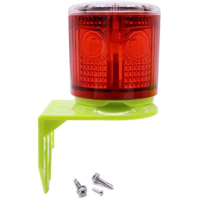 YISITIAN Solar Warning Strobe Light L-Shaped Bracket 360 Degree Outdoor IP48 Waterproof Light Operated Automatically On Save Power for Traffic Cone Construction Light Control Flashing CA919-0222