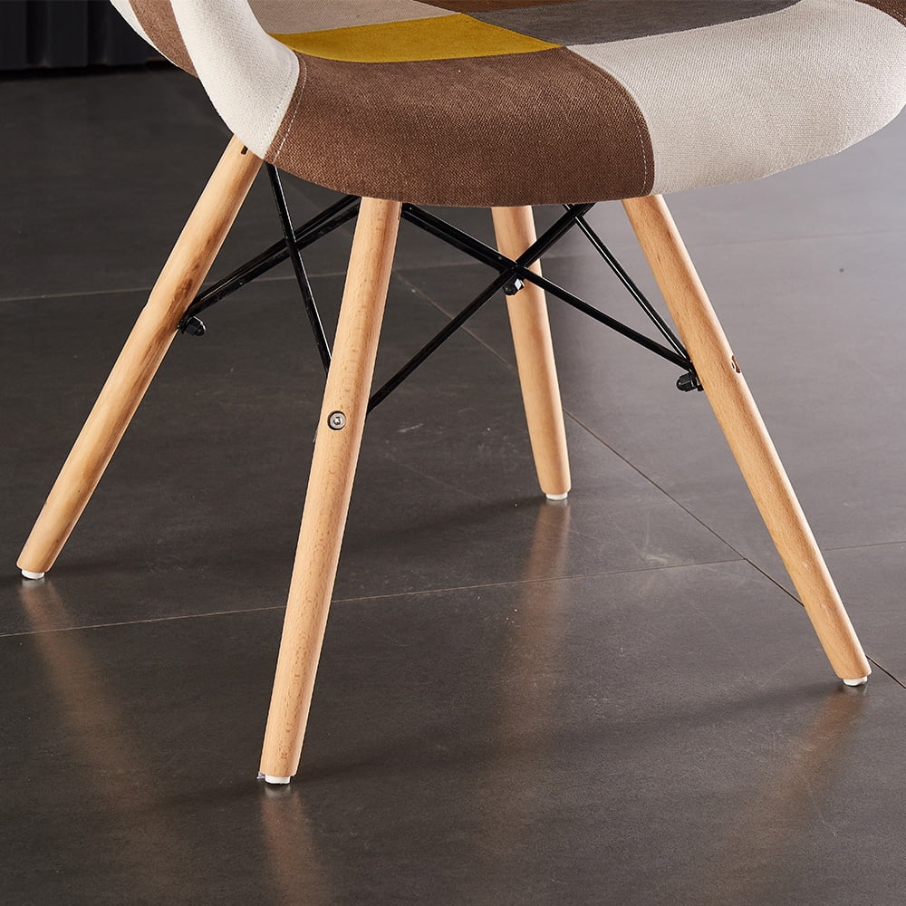 Kepooman Set of 2 Upholstered Lounge Chairs with Solid Wood Legs Kepooman Set of 2 Upholstered Lounge Chairs with Solid Wood Legs