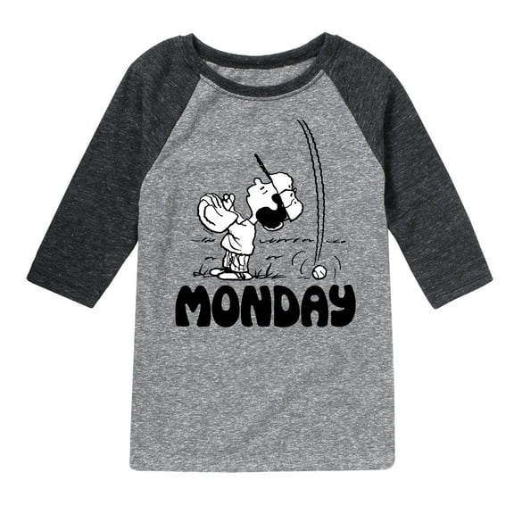 Peanuts - Lucy Monday - Toddler & Youth Raglan Graphic T-Shirt