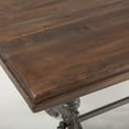 thumbnail image 6 of World Interiors ZWRG7638 76 in. Regina Rectangle Dining Table with Reclaimed Teak Top, Brown, 6 of 7