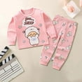 thumbnail image 2 of NIEWTR Girls Pajamas Toddler Pjs Set Cotton Kids Sleepwear 2 Piece Child Clothes Size 2-12 Years Sleepwear Pajamas Long sleeve Pjs(18-24 Months,Brown), 2 of 3