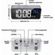 thumbnail image 2 of Digital Alarm Clock, LED Alarm Clock with Snooze Function, USB Charging (Silver), 2 of 5