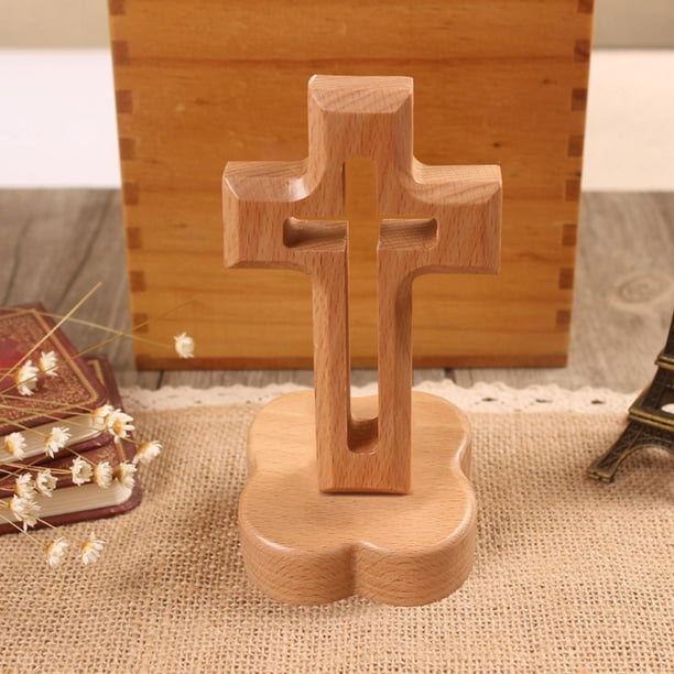 Adorno de cruz , regalos religiosos, colección independiente, crucifijo de , dormitorio, oficina, escritorio, , , flor base en forma de flor Yotijar estatua de la cruz