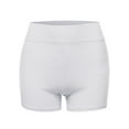 thumbnail image 2 of A2Y Women's Basic Solid Premium Cotton High Rise Bike Shorts White 2XL, 2 of 5