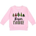 thumbnail image 2 of Inktastic Buon Natale Festive Christmas Trees Toddler Sweatshirt, 2 of 4