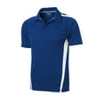 thumbnail image 5 of SPORT-TEK Mens PosiCharge Micro-Mesh Colorblock Polo, XS, True Royal/White, 5 of 6