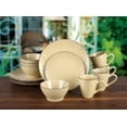 thumbnail image 2 of Lorren Home Trends LH529 16 Piece Stoneware Scroll Dinnerware Set, Yellow, 2 of 4