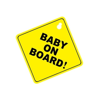Iprokiu 1 autocollant bébé à bord pour voiture avec double ventouses,  autocollant d'avertissement de sécurité pour enfants à bord, pare-chocs de