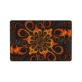 thumbnail image 4 of Fractal Orange Spiral Vortex Rugs Doormat, Non-Slip Machine Washable Carpets Floor Door Mat , 36" x 24", 4 of 6