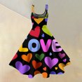 thumbnail image 3 of Fashion Valentine's Day Dress For Women Printed Off-Shoulder Sleeveless Dress Multicolor 2XL, 3 of 4