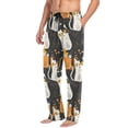 thumbnail image 5 of Halloween Cats Men's Pajama Pants with Pocket Lounge Pants Pajama Sleep Pant Pj Comfortable, 5 of 7