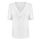 thumbnail image 3 of Gibobby Playera Manga Corta para Mujer Camiseta sólida encaje manga corta hueca a la moda para mujer(Blanco,CH), 3 of 4