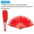 thumbnail image 4 of Unique Bargains Feather Hand Fan Red Vintage Folding Fan, 4 of 7