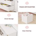 thumbnail image 5 of M optimized Large Toy Storage Organizer with 2 Drawers 48" Wooden Toy Storage Cabinet for Kids Boys Girls Toy Box for Nursery, Playroom, Kids Room, White, 5 of 8