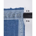 thumbnail image 6 of Dark Blue Retro Greek Key Curtains 63 Inch Length,Sheer Curtains for Bedroom Living Room Window Geometric Greece Ancient Rustic Rod Pocket Drapes Kitchen Curtains Small Half Window 42"x63" 2 Panels, 6 of 6