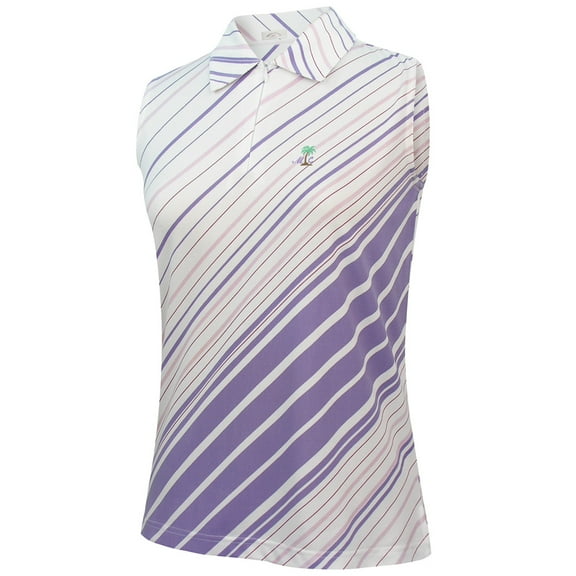 Monterey Club Ladies Print Sleeveless Sport Golf Polo Shirt #2525
