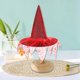 thumbnail image 5 of Sombreros de bruja de Halloween, accesorios de disfraz de cosplay, sombrero de hechicera de mago para foto Rojo, 5 of 7