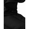 thumbnail image 4 of KVE Women's Hooded Packable Ultra Light Coat Warm Short Puffer Jacket Black S, 4 of 9