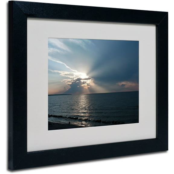 Trademark Fine Art "Waiting for Sunset" by Kurt Shaffer, Black Frame