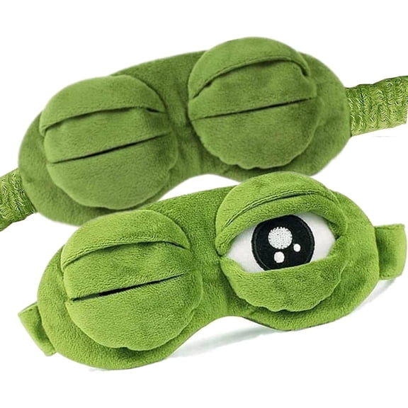 TAVENE 2 PCS Sleep Mask for Girls Women Men Kids Funny Cute Contoured Blackout Frog Cat Dog Animal 3D Sleep Eye Mask for Sleeping