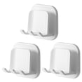 thumbnail image 1 of GOOHOCHY 3 Unids Artículos de tocador de pared para paredes Taves de cepillo de dientes Taza de dientes Perchas (blanco), 1 of 6