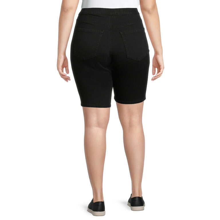 Terra & Sky Women's Plus Size Pull On Bermuda Shorts 