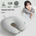 thumbnail image 7 of KQJQS U-Shaped Foam Pillow - Portable Travel Neck Pillow, Comfortable Office Nap Pillow, Black, with Snap Buckle and Lanyard, 7 of 7