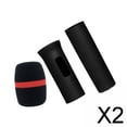 thumbnail image 1 of 2 Fundas Protectoras Para Micrófono De Mano Con Cubierta De Espuma De Esponja Para Estudio De Escenario De Fiesta, Color Negro, 1 of 8