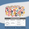thumbnail image 3 of Vintage Groovy Flowers Round Tablecloth 60 Inch,Waterproof Table Cloth Cover Decorative for Party Holiday Dinning Tabletop Home Décor, 3 of 6