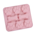 thumbnail image 1 of Paquete de 3 moldes de silicona para cachorro, pata de perro y hueso de perro, moldes de silicona para hornear chocolate, dulces, gelatina, cubitos de hielo y golosinas para perros, 1 of 5