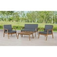 thumbnail image 3 of Riverbay Furniture Wood Outdoor Chat Set in Gray, 3 of 14