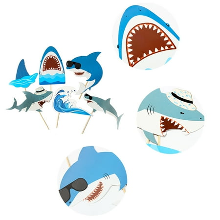 Image of Beautifu Photo Backgrounds Accessories Shark Theme Party Stuff Props Bamboo Pool