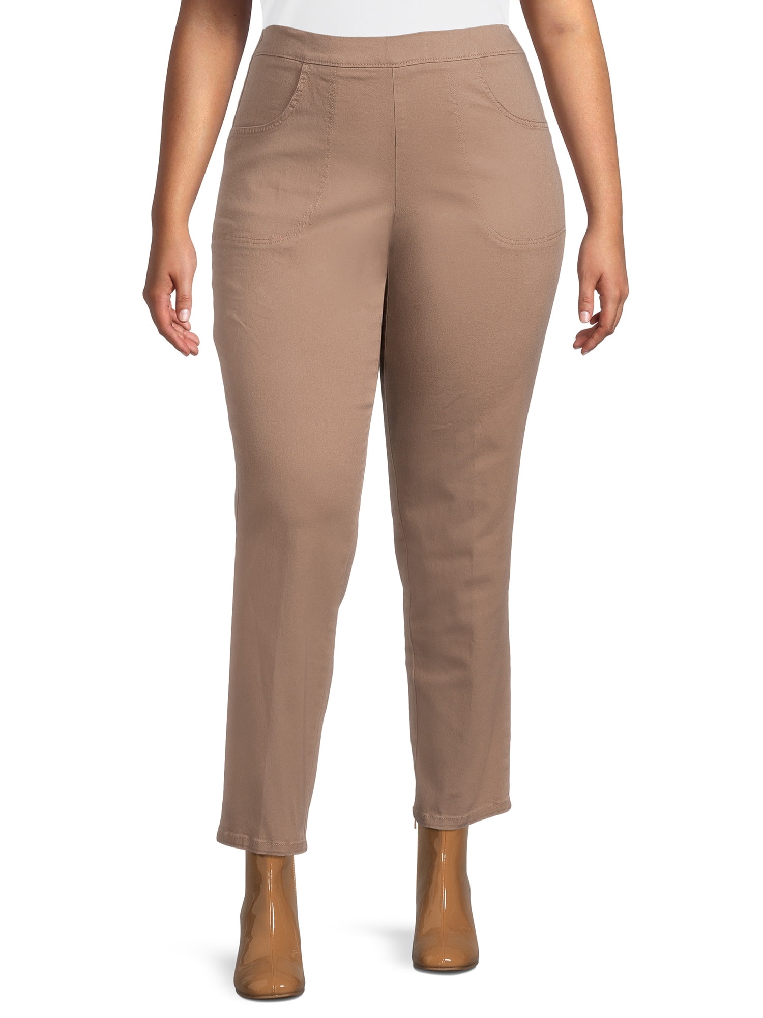 JMS Just My Size by Hanes Women's Plus Size 2 Pocket Pull On Pants, Single and 2 Pack